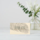 Modern Tropical Palm Leaf Shadow Visitenkarte (Stehend Vorderseite)