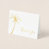 Modern Tropical Palm Tree Vielen Dank Folienkarte (Vorderseite)