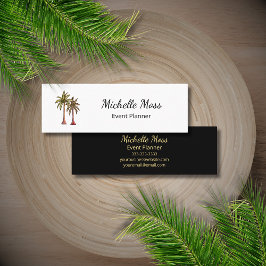 Modern Tropical Palm Trees Boho Botanical  Mini Visitenkarte