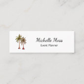 Modern Tropical Palm Trees Boho Botanical Mini Visitenkarte (Vorderseite)