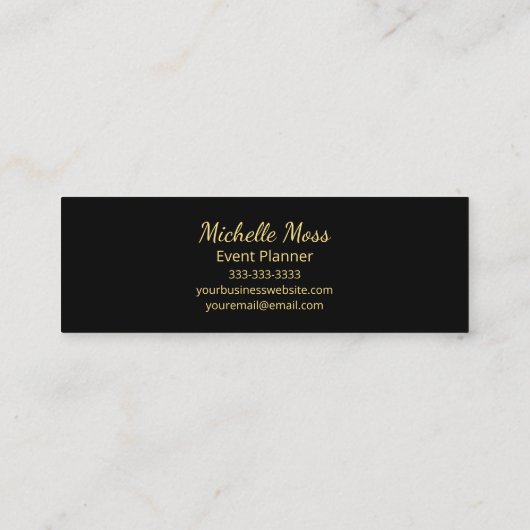 Modern Tropical Palm Trees Boho Botanical Mini Visitenkarte (Rückseite)