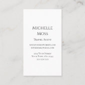 Modern Tropical Palm Trees Drawing Black Visitenkarte (Rückseite)