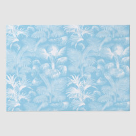 Modern Tropical Palm Trees Sky Blue White Seidenpapier