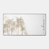 Modern Tropical Palm Trees Typografie Script Schreibtischunterlage (Vorderseite)