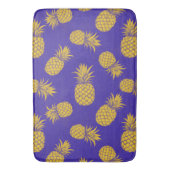 Modern Tropical Pineapple Watercolor Badematte (Vorderseite Vertikal)