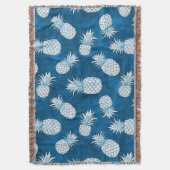 Modern Tropical Pineapple Watercolor Decke (Vorderseite Vertikal)