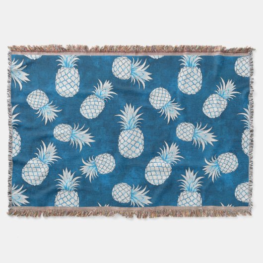 Modern Tropical Pineapple Watercolor Decke (Vorderseite)