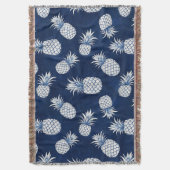 Modern Tropical Pineapple Watercolor Decke (Vorderseite Vertikal)