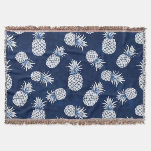 Modern Tropical Pineapple Watercolor Decke (Vorderseite)