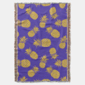 Modern Tropical Pineapple Watercolor Decke (Vorderseite Vertikal)