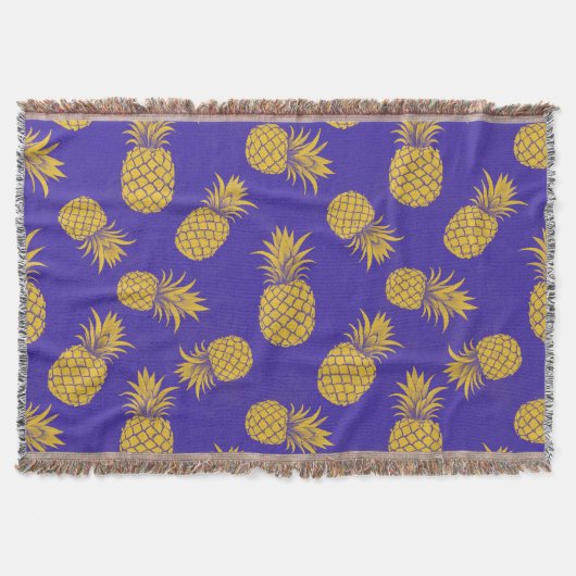 Modern Tropical Pineapple Watercolor Decke (Vorderseite)