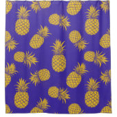 Modern Tropical Pineapple Watercolor Duschvorhang (Vorderseite)