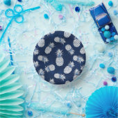 Modern Tropical Pineapple Watercolor Pappteller (Party)
