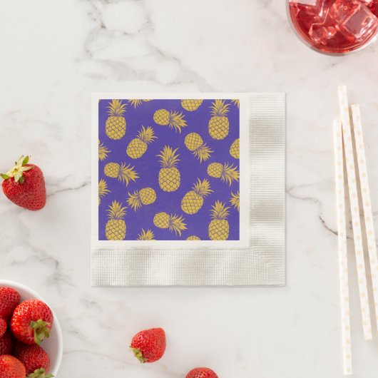 Modern Tropical Pineapple Watercolor Serviette (Beispiel)