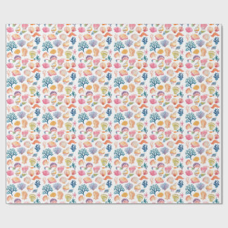 Modern Tropical Plant Print – Pink and Green Geschenkpapier