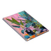 Modern Tropical Plant Print – Pink and Green Notizblock (Rechte Seite)