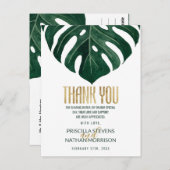 Modern Tropical Swiss Chef Gold Danke Postkarte (Vorne/Hinten)