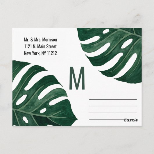 Modern Tropical Swiss Chef Gold Danke Postkarte (Rückseite)