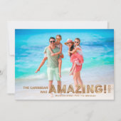 Modern Tropical Travel Gold Foto Weihnachten (Vorderseite)