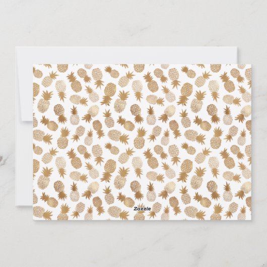 Modern Tropical Travel Gold Foto Weihnachten (Rückseite)