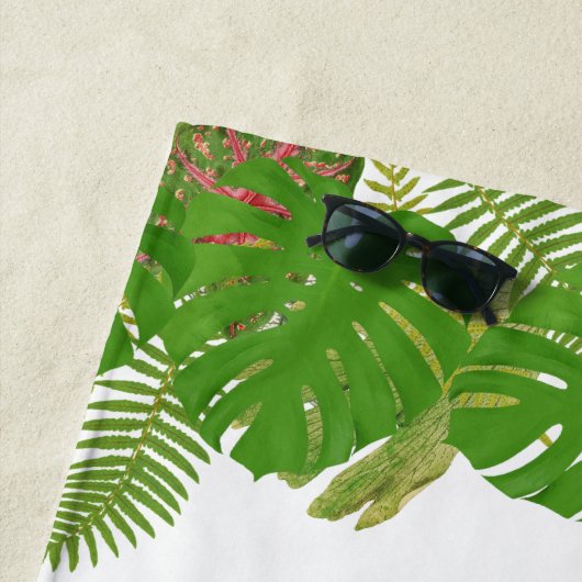 Modern Tropical Verlasse Minimalistisch Script Bea Strandtuch (Beispiel)