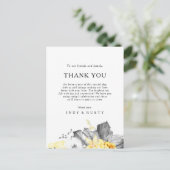 Modern Tropical Vielen Dank Empfang Card Postkarte (Stehend Vorderseite)