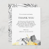 Modern Tropical Vielen Dank Empfang Card Postkarte (Vorne/Hinten)