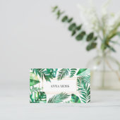 Modern Tropical Visitenkarte (Stehend Vorderseite)