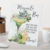 Modern Tropical Watercolor Margarita Bar Sign Sockelschild (In Situ)