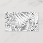 Modern Tropical Wedding Website Enclosure Card Begleitkarte (Rückseite)