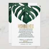 Modern Tropischer Schweizer Käse Gold-Wunschgut Einladung (Vorne/Hinten)