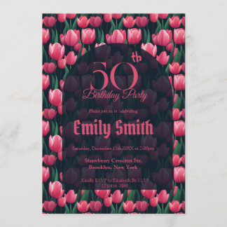 Modern Tulip Accent Daughter’S Birthday Einladung