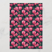 Modern Tulip Accent Daughter’S Birthday Einladung (Rückseite)