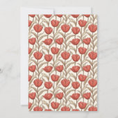 Modern Tulip Aesthetic Beach Party Einladung (Rückseite)