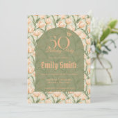 Modern Tulip Fantasy Girl’S Birthday  Einladung (Stehend Vorderseite)