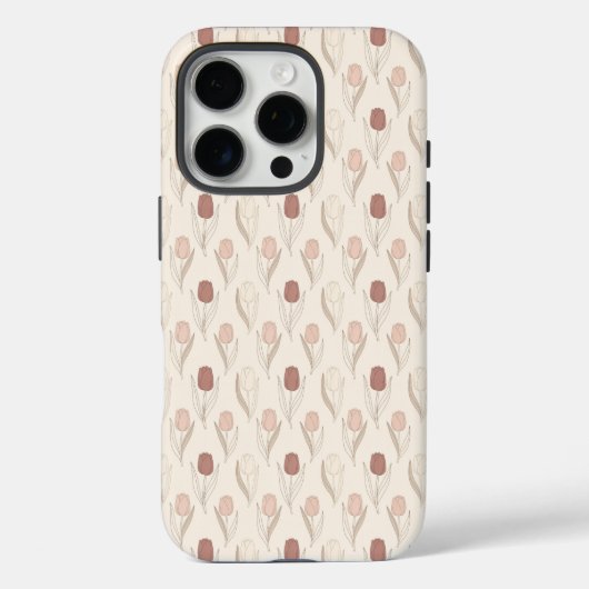 Modern Tulip Floral Pattern Case-Mate iPhone Hülle (Rückseite)