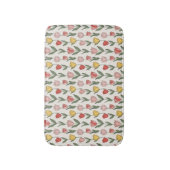 Modern Tulip Floral Pattern Soft Botanical Spring Badematte (Vorderseite Vertikal)