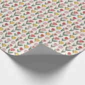 Modern Tulip Floral Pattern Soft Botanical Spring Geschenkpapier (Ecke)