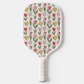 Modern Tulip Floral Pattern Soft Botanical Spring Pickleball Schläger (Vorderseite)
