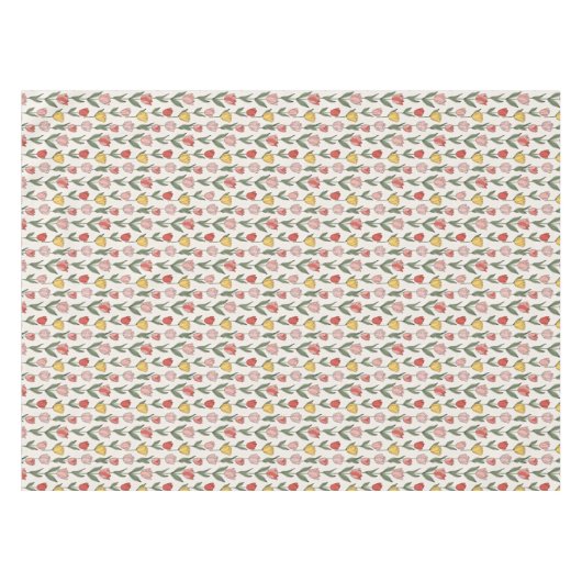 Modern Tulip Floral Pattern Soft Botanical Spring Tischdecke (Vorderseite (Horizontal))