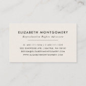 Modern Tulip Floral Pattern Soft Botanical Spring Visitenkarte (Rückseite)