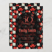 Modern Tulip Luxury Birthday Celebration Einladung (Vorne/Hinten)