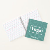 Modern Turquoise Green Geometric Yoga Journal Notizblock (Innenseite)