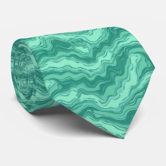 Modern Turquoise Marble Swirl Abstract Pattern Krawatte