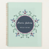 Modern turquoise Pink Floral Mandala Doodles  Planer (Vorderseite)