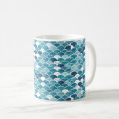 Modern Turquoise & Royal Blue Wildflower Floral Kaffeetasse (VorderseiteRechts)