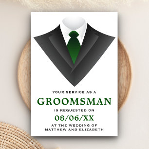 Modern Tuxedo Trauzeuge Request Einladung
