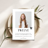 Modern Twelve Teenager Photo 12th Birthday Party Einladung