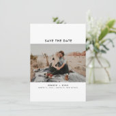 Modern Two Foto von Wedding Save the Date (Stehend Vorderseite)