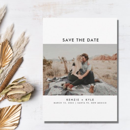 Modern Two Foto von Wedding Save the Date